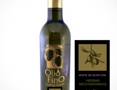 aceite de oliva con hierbas mediterraneos