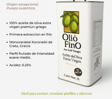 aceite de oliva extra virgen griego koroneiki