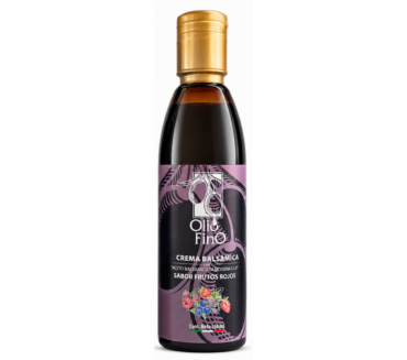 crema balsámica con frutos rojos